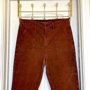 Rust color corduroy pants